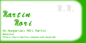 martin mori business card